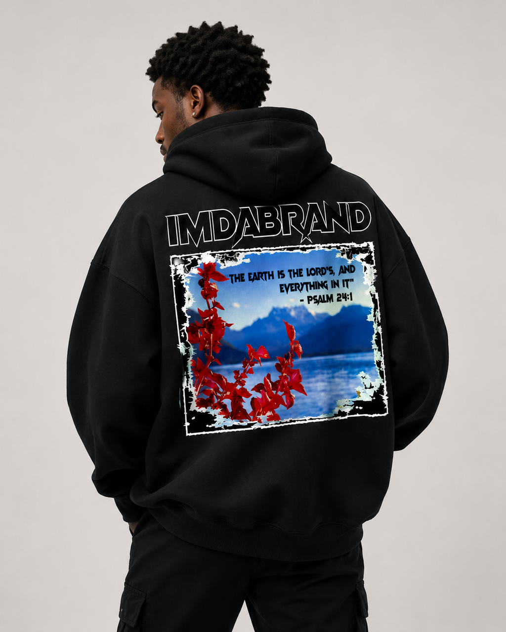 Preorder-IMDABRAND Purpose Landscape Black Hoodie