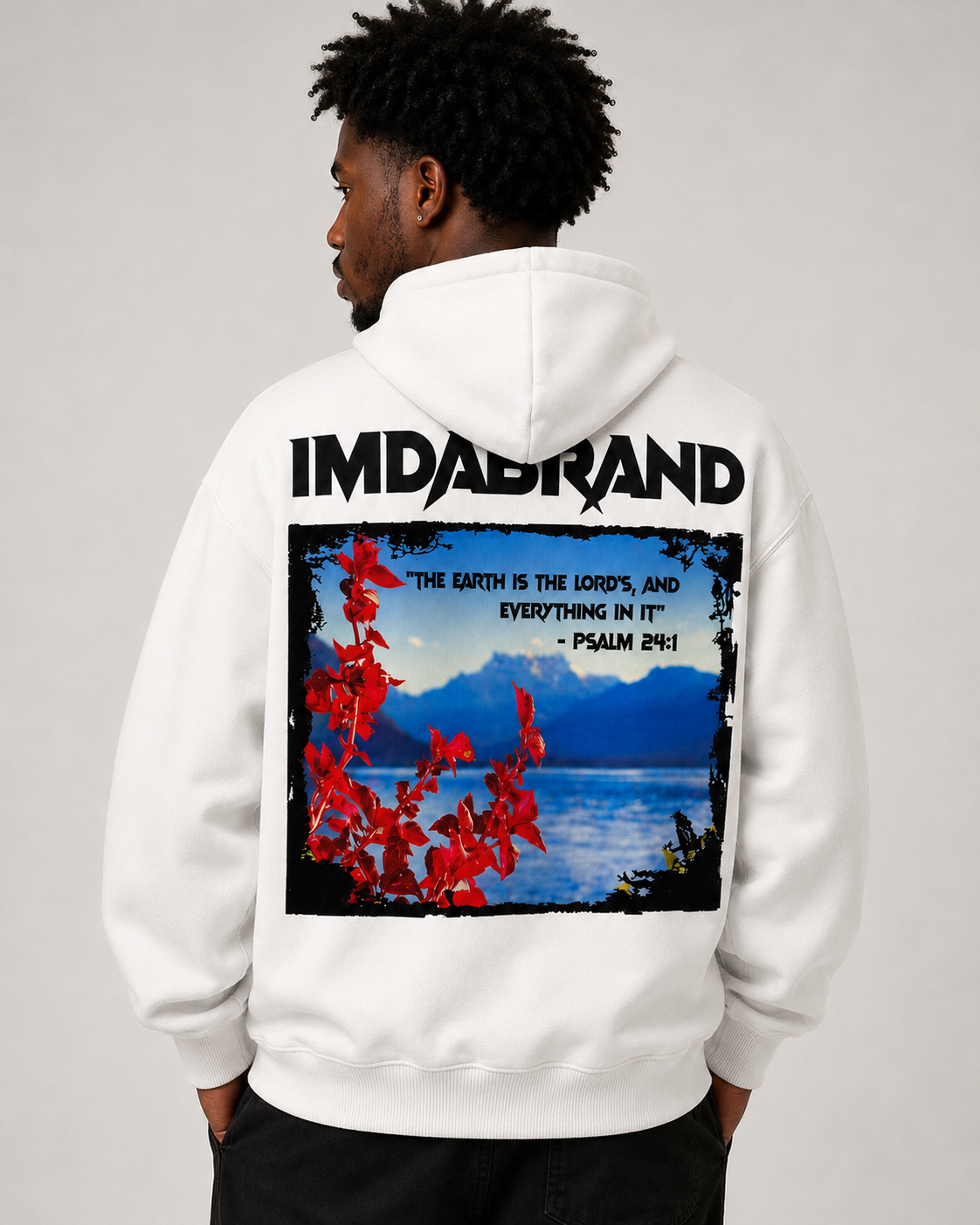 Preorder- IMDABRAND Purpose Landscape White Hoodie