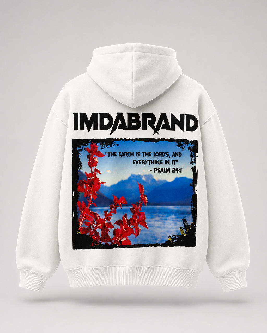 Preorder- IMDABRAND Purpose Landscape White Hoodie